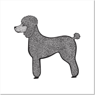 Poodle Ink Art - cool pet dog design - light colors Posters and Art